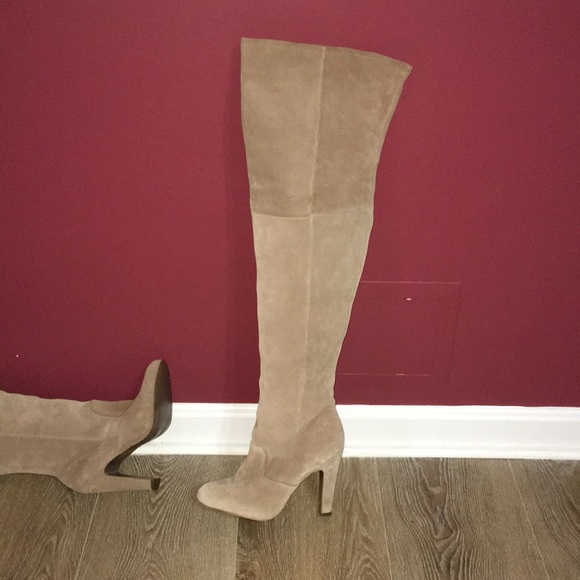 ZARA SPAIN LIMITED EDITION REAL LEATHER SUEDE SUPER THIGH HIGH NWT OTK BOOTS 40 - Picture 2 of 7